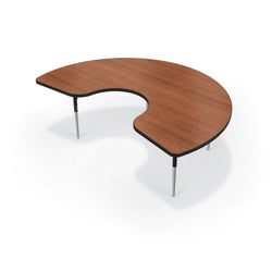 Mooreco Activity Table - 48"D x 72"W - Kidney - Black Edgeband (Mooreco 90527-V)