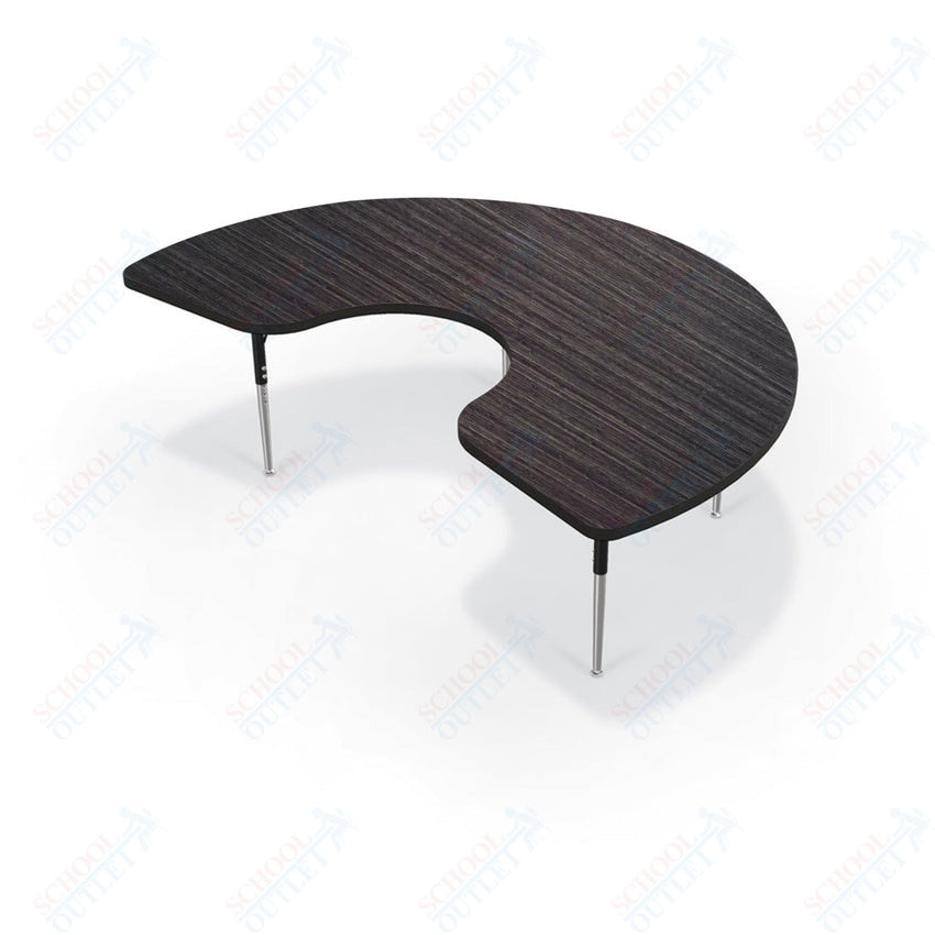 Mooreco Activity Table - 48"D x 72"W - Kidney - Black Edgeband (Mooreco 90527 - V) - SchoolOutlet