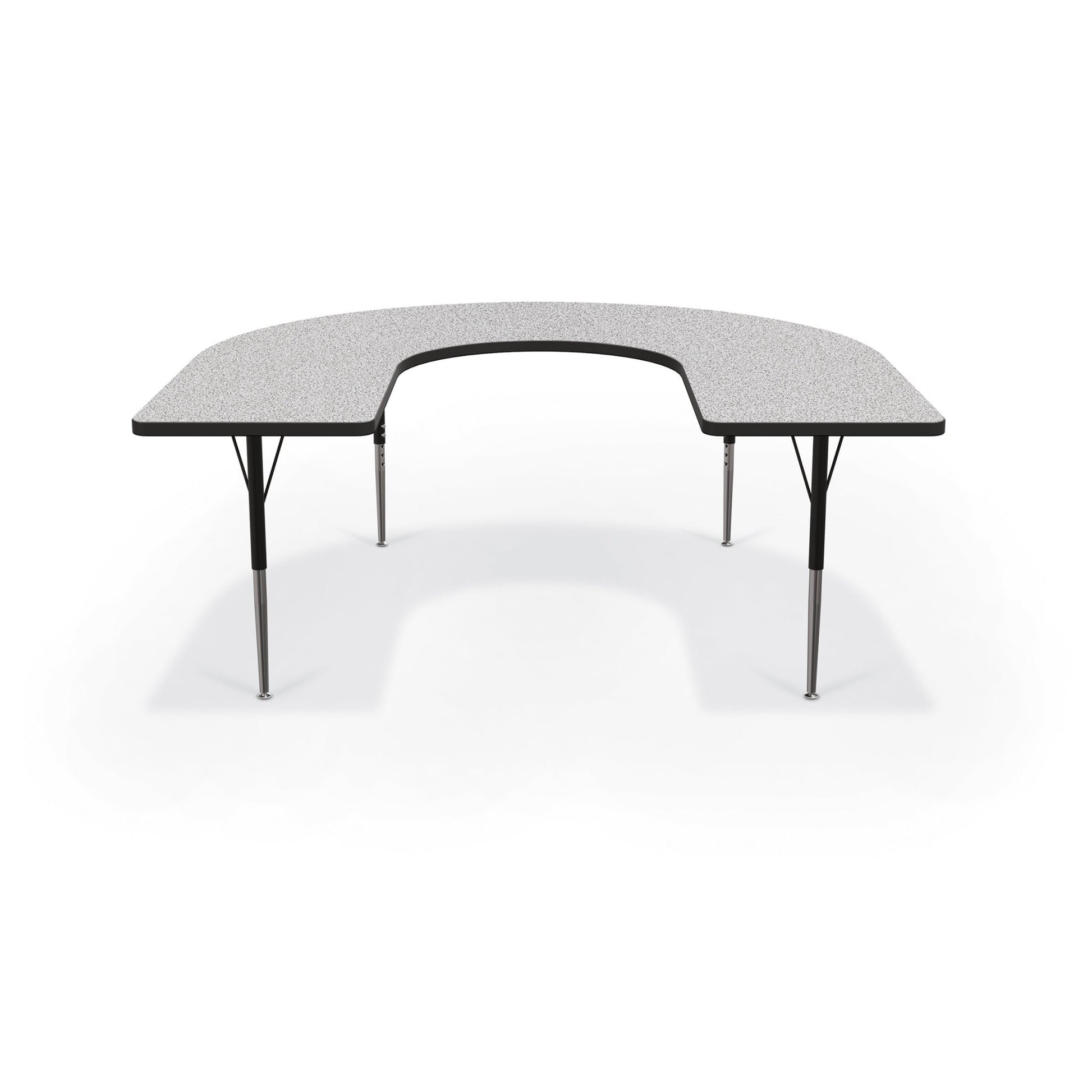 Mooreco Activity Table - 60"D x 66"W - Horseshoe - Black Edgeband (Mooreco 90527-W) - SchoolOutlet
