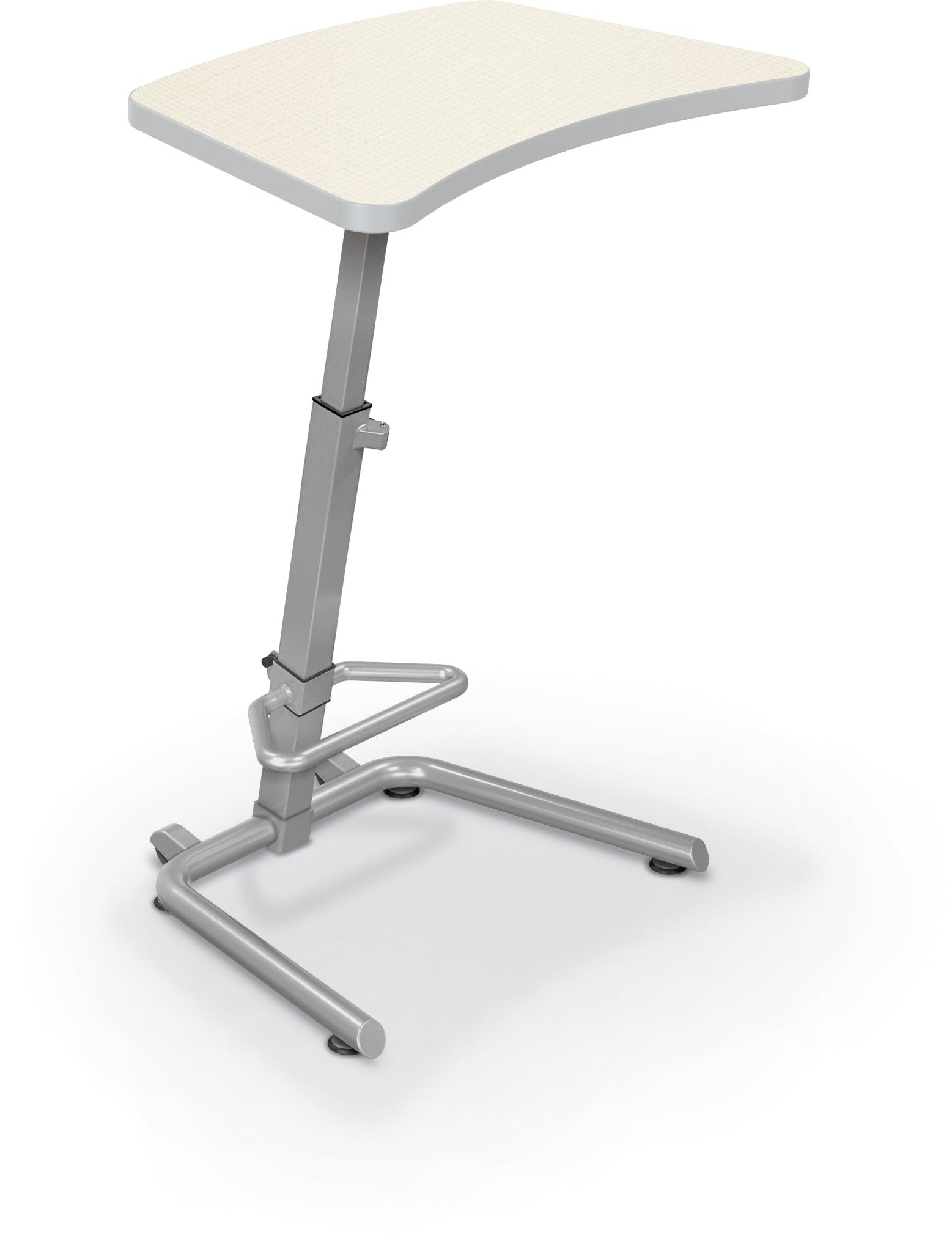 Mooreco Up - Rite Student Desk Curve Top, Adjustable Height, Neutral Weft Top, Platinum Edge (MOR - 90533 - 5875 - PL) - SchoolOutlet