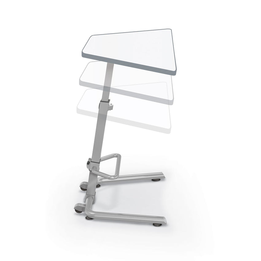 MooreCo Up - Rite Sit - to - Stand Student Desk with Premium Porcelain Steel Dry Erase Desktop (MOR - 90533 - B - PORC - CHAR) - SchoolOutlet