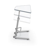 MooreCo Up - Rite Sit - to - Stand Student Desk with Premium Porcelain Steel Dry Erase Desktop (MOR - 90533 - B - PORC - CHAR) - SchoolOutlet