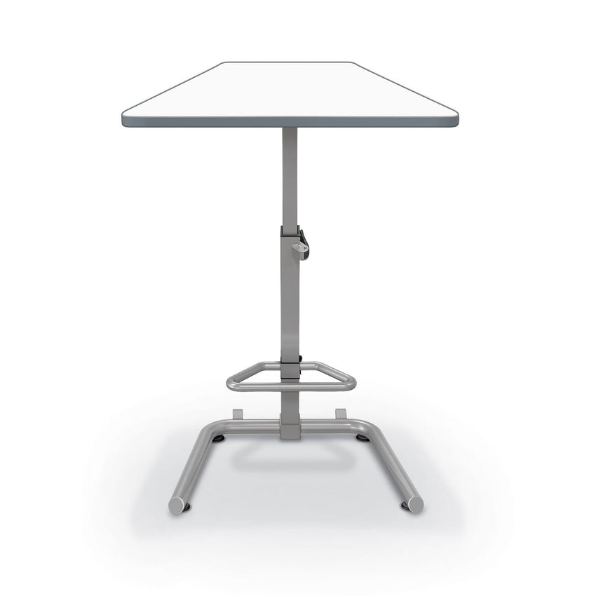 MooreCo Up - Rite Sit - to - Stand Student Desk with Premium Porcelain Steel Dry Erase Desktop (MOR - 90533 - B - PORC - CHAR) - SchoolOutlet