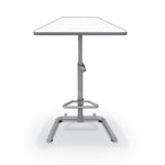 MooreCo Up - Rite Sit - to - Stand Student Desk with Premium Porcelain Steel Dry Erase Desktop (MOR - 90533 - B - PORC - CHAR) - SchoolOutlet