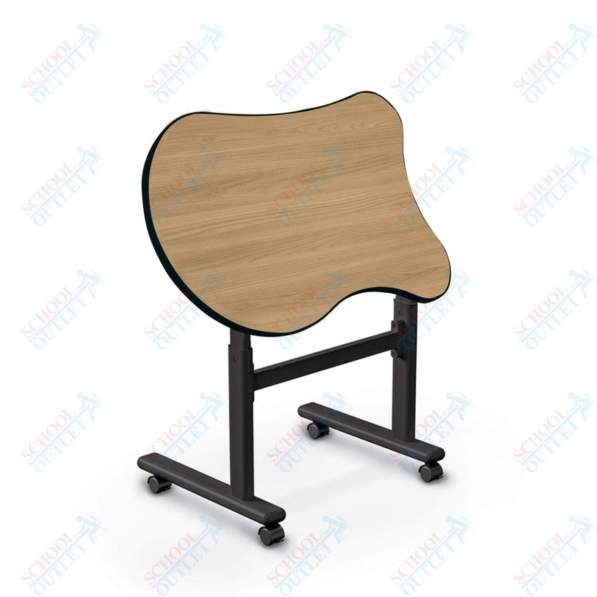 Mooreco Height Adjustable Flipper Desk - Beluga (MOR-91186-B-XXXX-XX) - SchoolOutlet