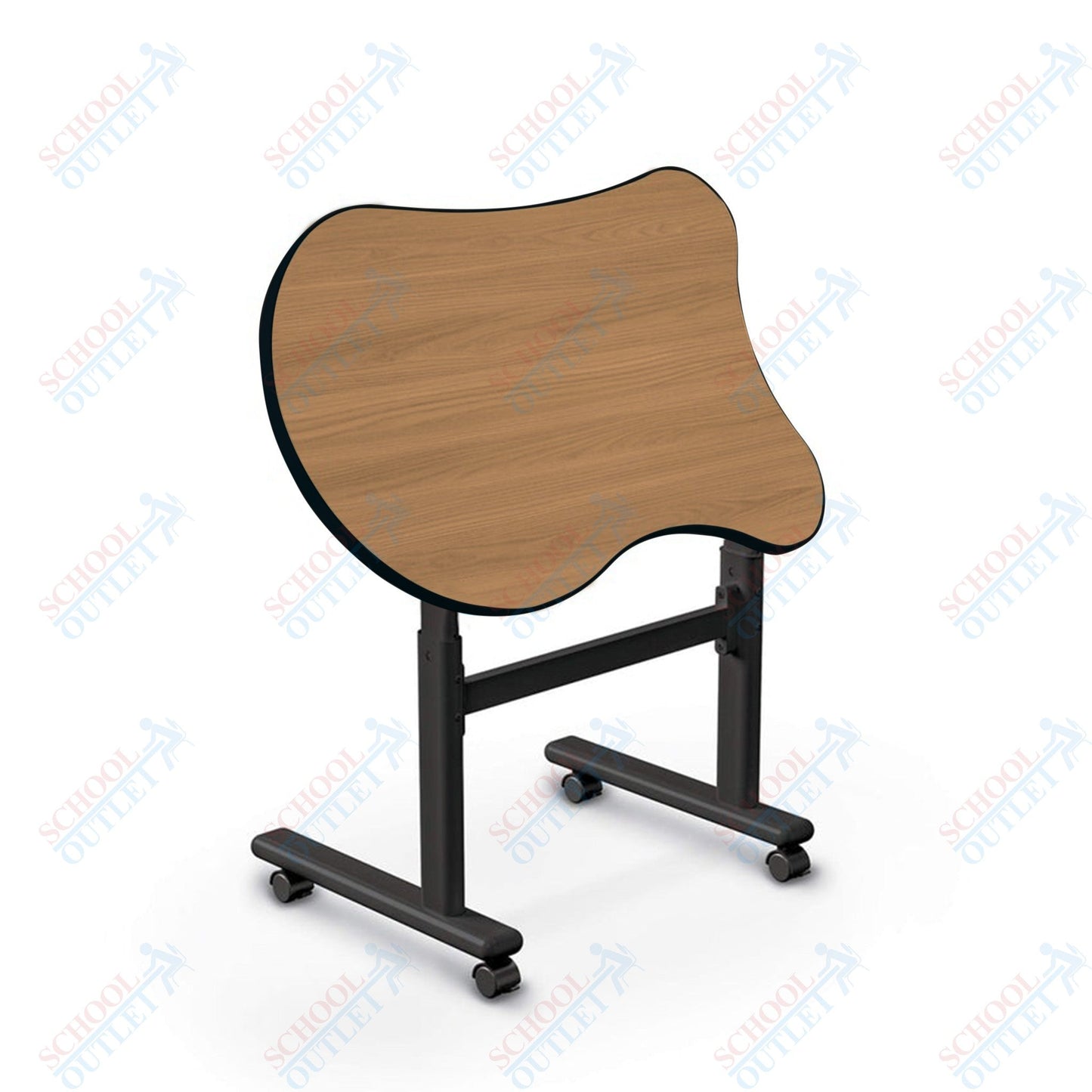 Mooreco Height Adjustable Flipper Desk - Beluga (MOR-91186-B-XXXX-XX) - SchoolOutlet