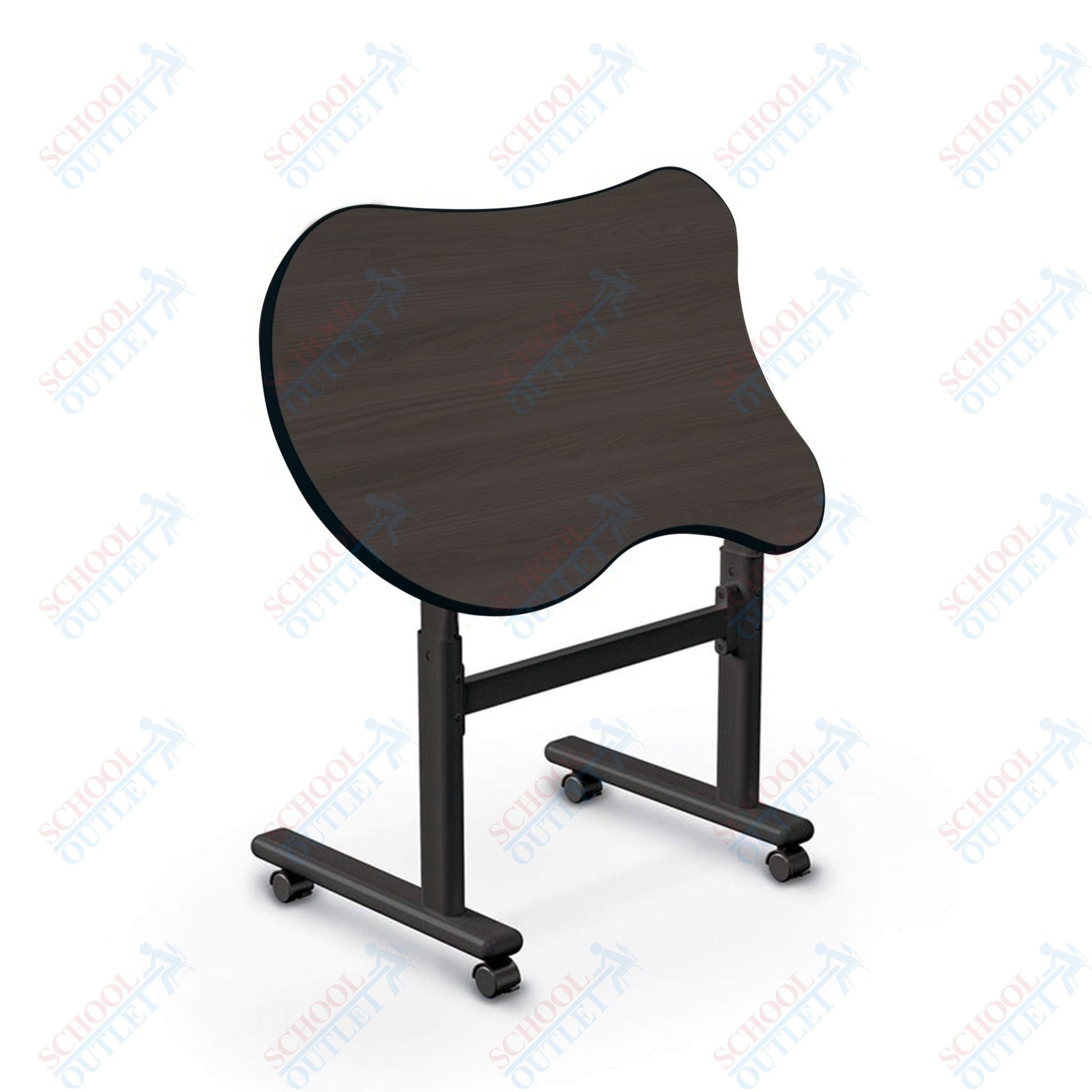 Mooreco Height Adjustable Flipper Desk - Beluga (MOR-91186-B-XXXX-XX) - SchoolOutlet