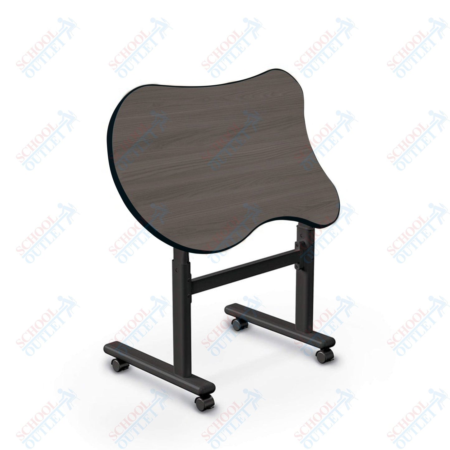 Mooreco Height Adjustable Flipper Desk - Beluga (MOR-91186-B-XXXX-XX) - SchoolOutlet