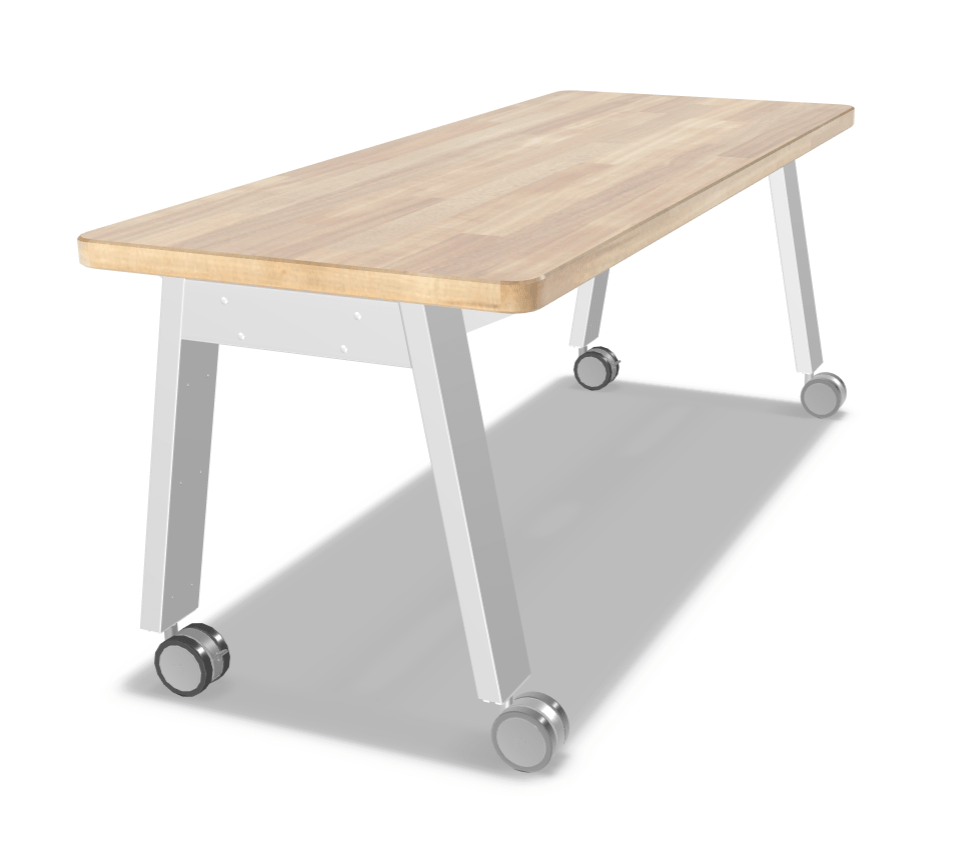 Mooreco Compass Makerspace Butcher Block Table - SchoolOutlet