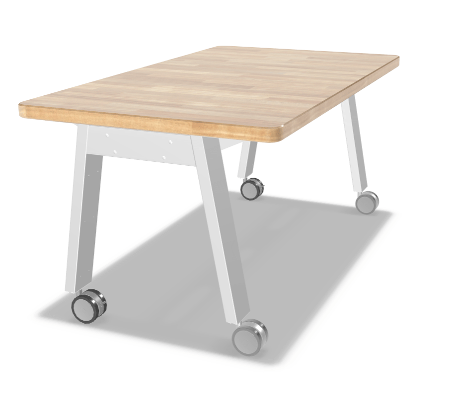 Mooreco Compass Makerspace Butcher Block Table - SchoolOutlet