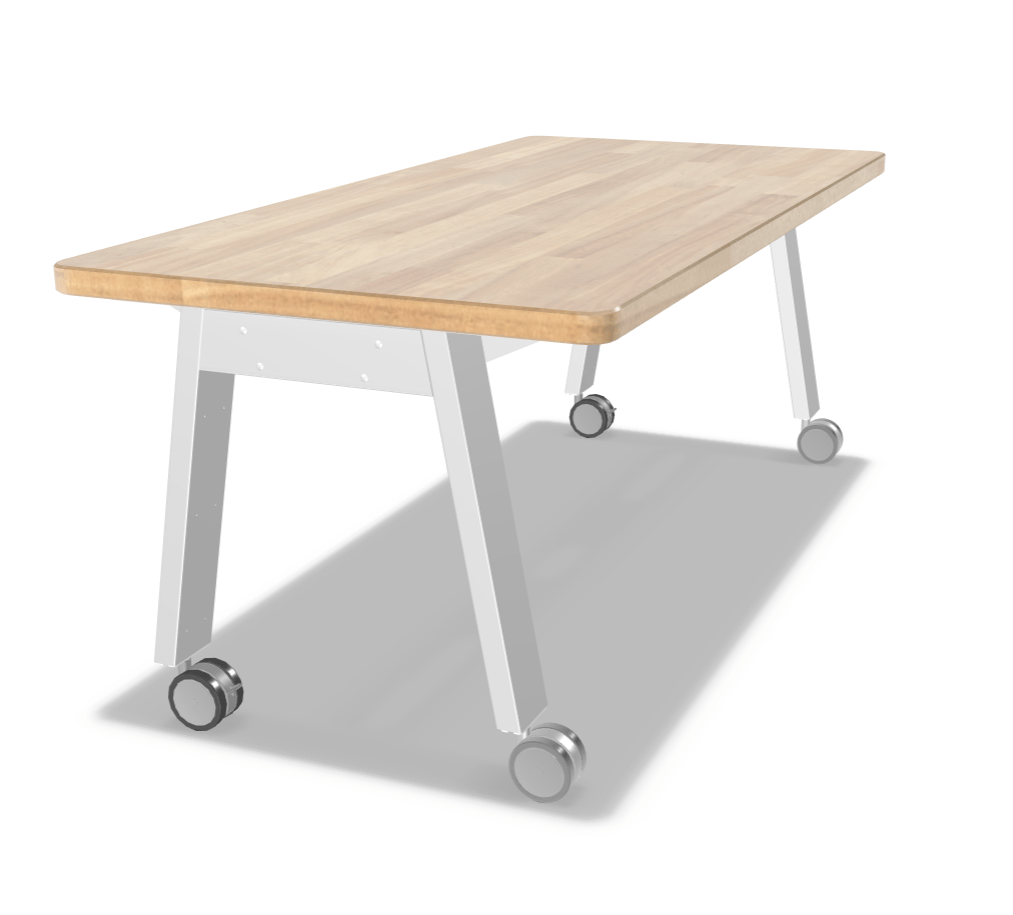 Mooreco Compass Makerspace Butcher Block Table - SchoolOutlet
