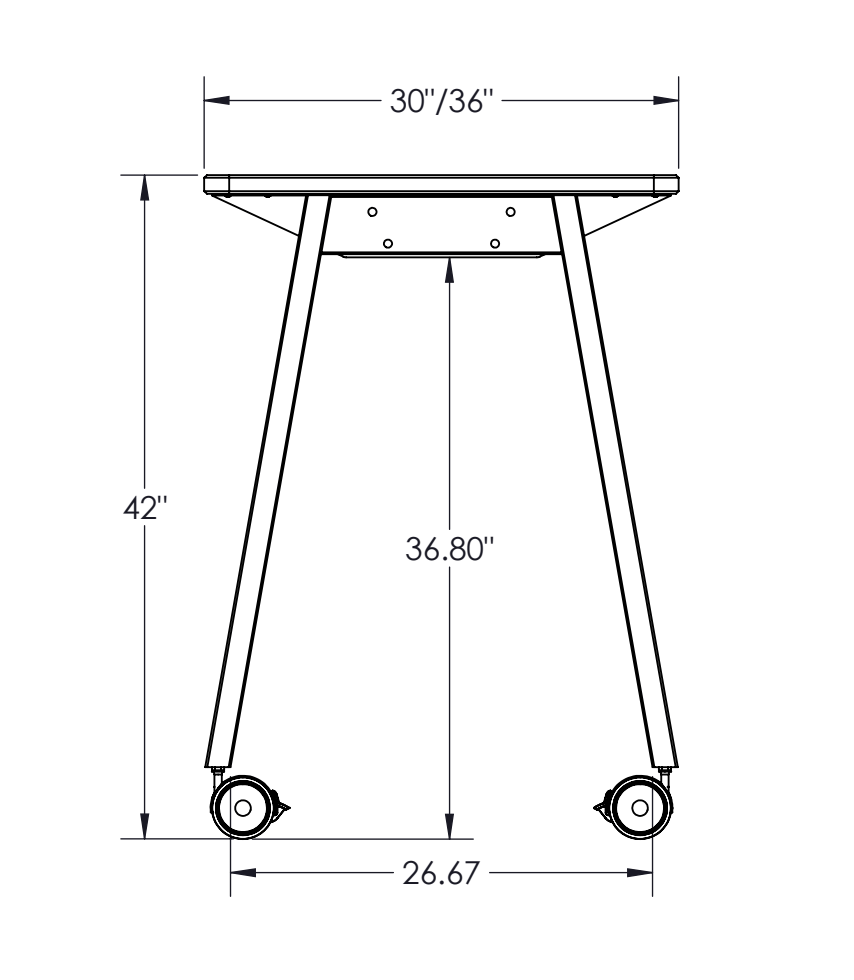 Mooreco Compass Makerspace Laminate Top Table 42"H - SchoolOutlet