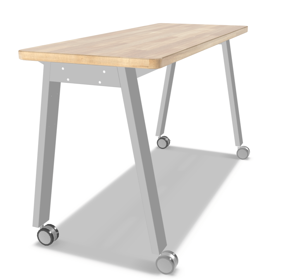 Mooreco Compass Makerspace Butcher Block Table - SchoolOutlet