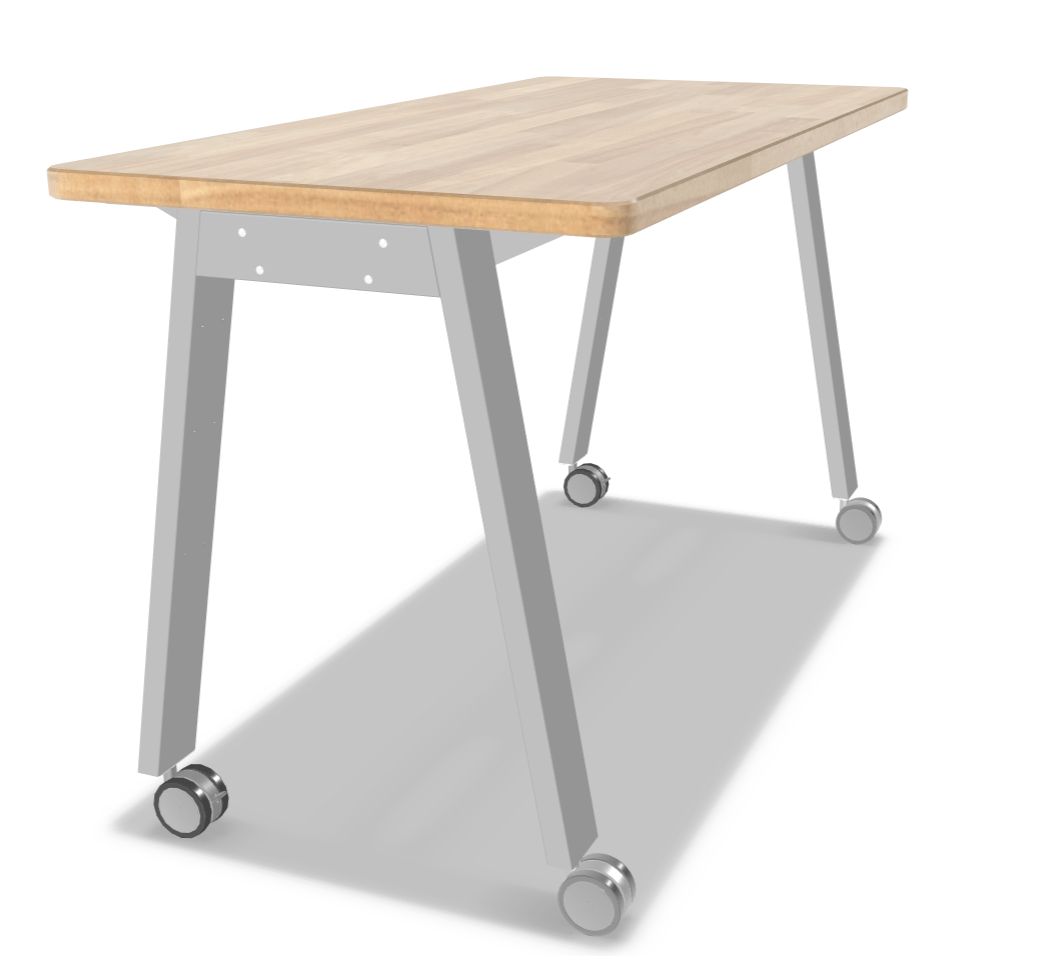Mooreco Compass Makerspace Butcher Block Table - SchoolOutlet