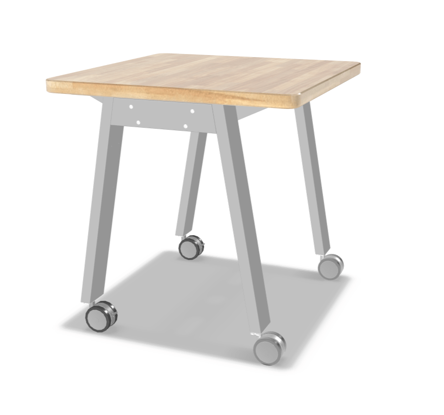 Mooreco Compass Makerspace Butcher Block Table - SchoolOutlet