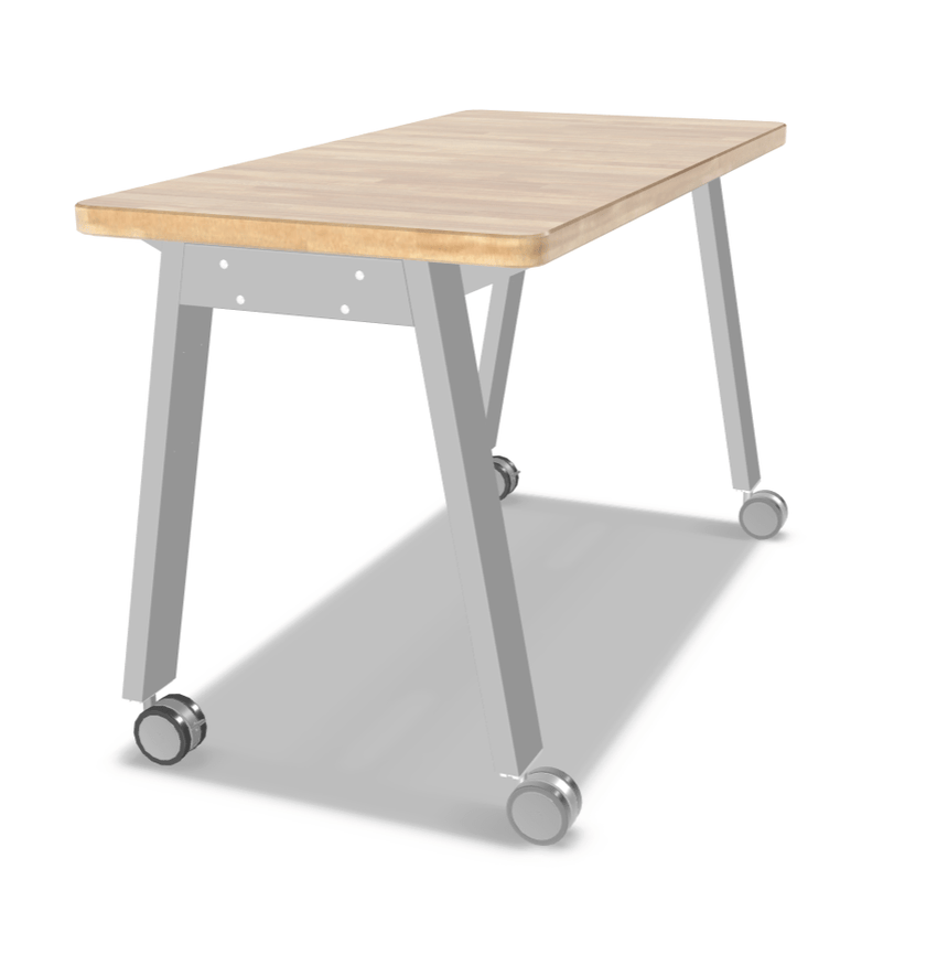 Mooreco Compass Makerspace Butcher Block Table - SchoolOutlet
