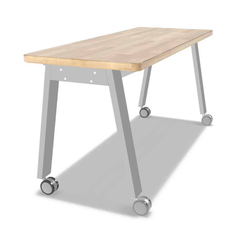 Mooreco Compass Makerspace Butcher Block Table - SchoolOutlet