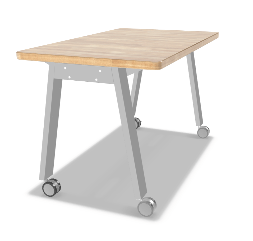 Mooreco Compass Makerspace Butcher Block Table - SchoolOutlet