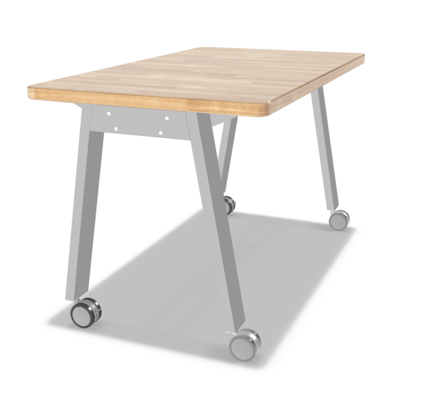 Mooreco Compass Makerspace Butcher Block Table - SchoolOutlet