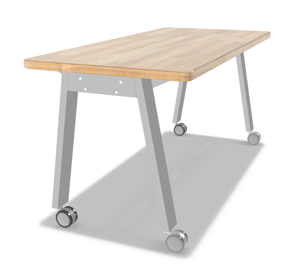 Mooreco Compass Makerspace Butcher Block Table - SchoolOutlet
