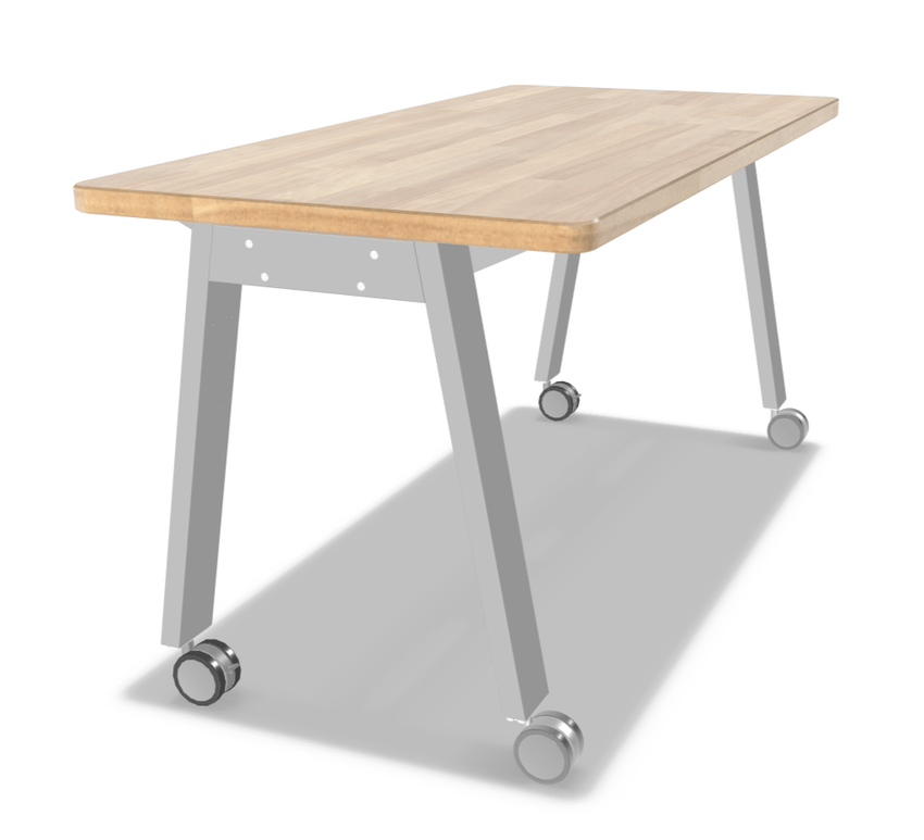 Mooreco Compass Makerspace Butcher Block Table - SchoolOutlet