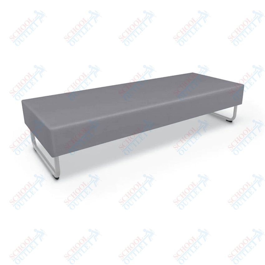 Mooreco Akt Soft Seating Lounge Sofa Bench - Grade 02 Fabric and Powder Coated Sled Legs - SchoolOutlet