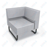 Mooreco Akt Soft Seating Lounge Corner Chair - Grade 02 Fabric and Powder Coated Sled Legs - SchoolOutlet