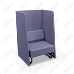 Mooreco Akt Soft Seating Lounge High Back Chair - Grade 02 Fabric and Powder Coated Sled Legs - SchoolOutlet