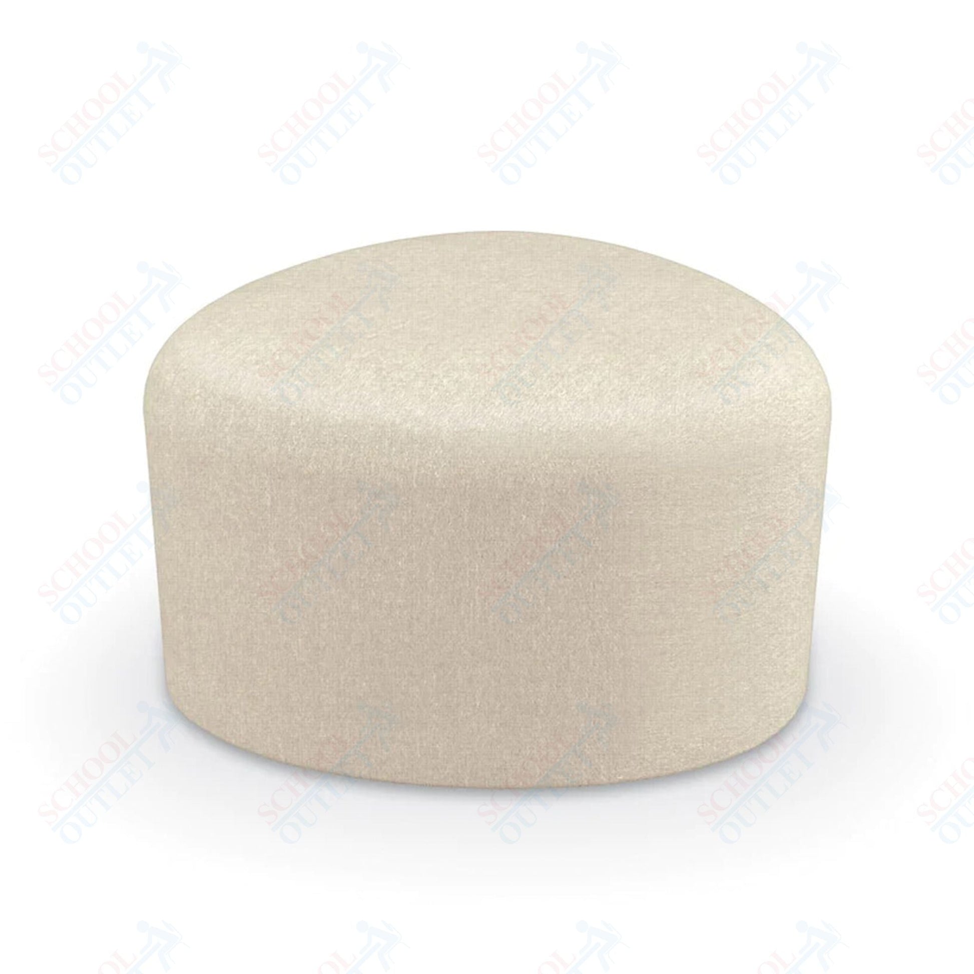 Mooreco Akt Soft Seating Lounge Small Ottoman - Grade 02 Fabric and Powder Coated Sled Legs - SchoolOutlet