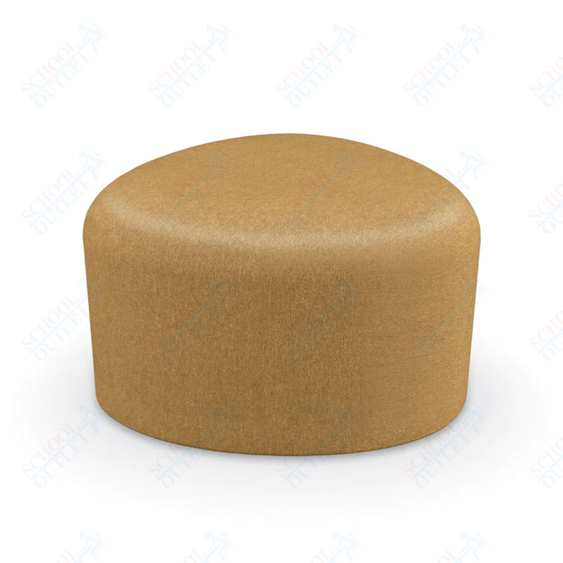 Mooreco Akt Soft Seating Lounge Small Ottoman - Grade 02 Fabric and Powder Coated Sled Legs - SchoolOutlet