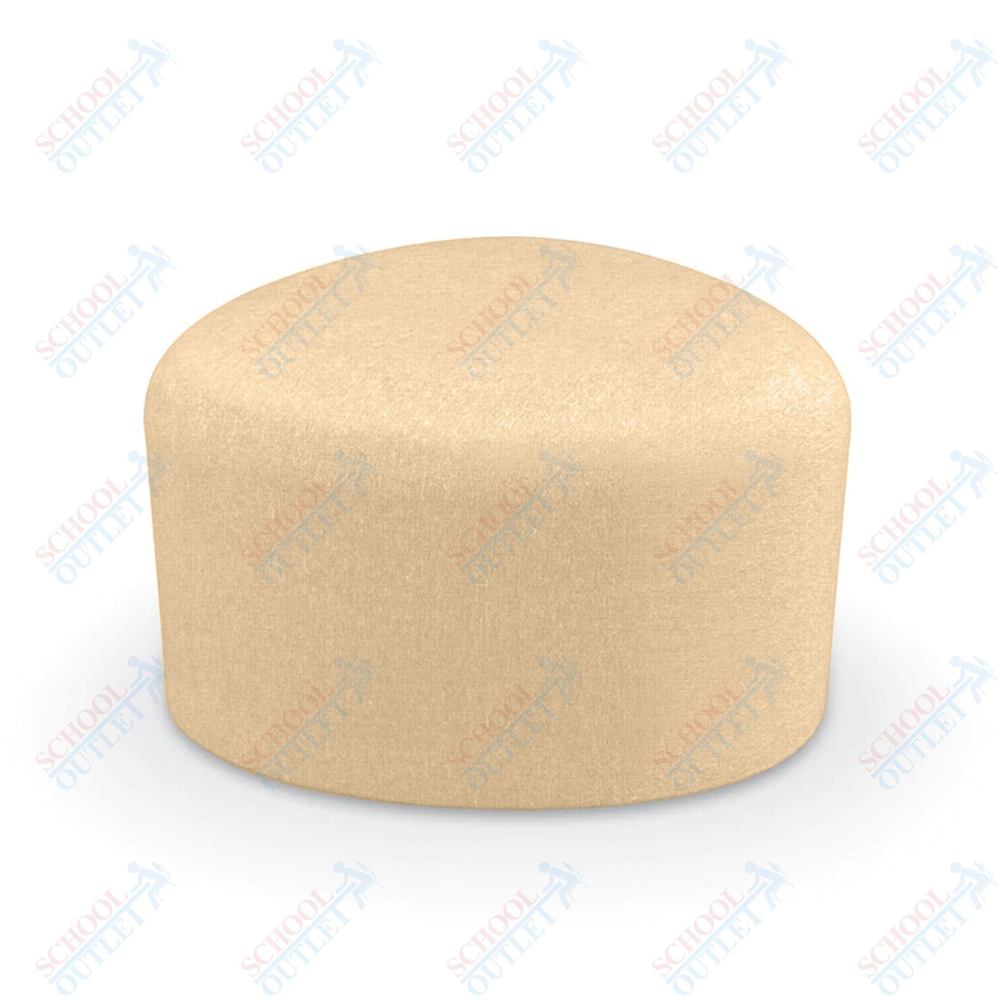 Mooreco Akt Soft Seating Lounge Small Ottoman - Grade 02 Fabric and Powder Coated Sled Legs - SchoolOutlet