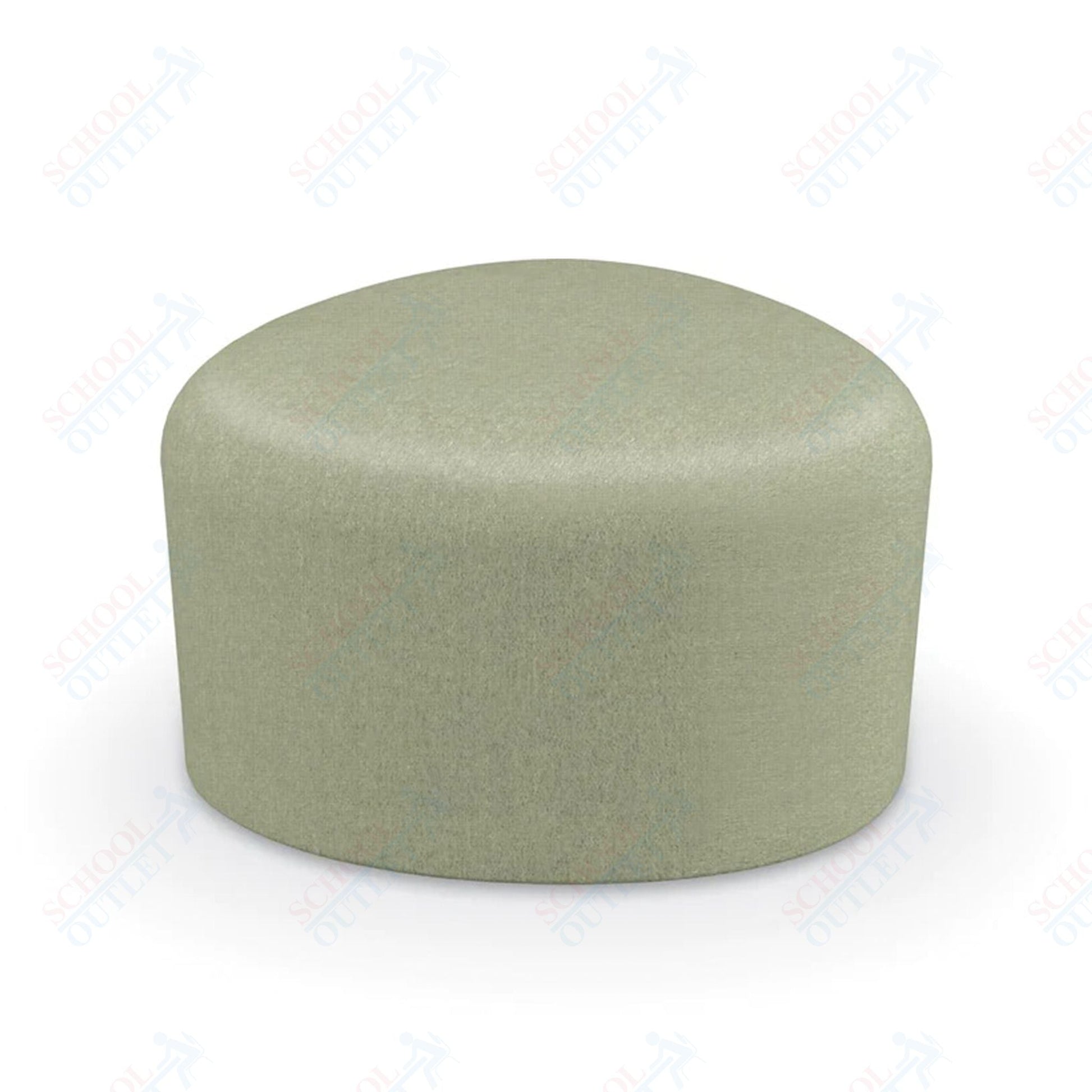 Mooreco Akt Soft Seating Lounge Small Ottoman - Grade 02 Fabric and Powder Coated Sled Legs - SchoolOutlet