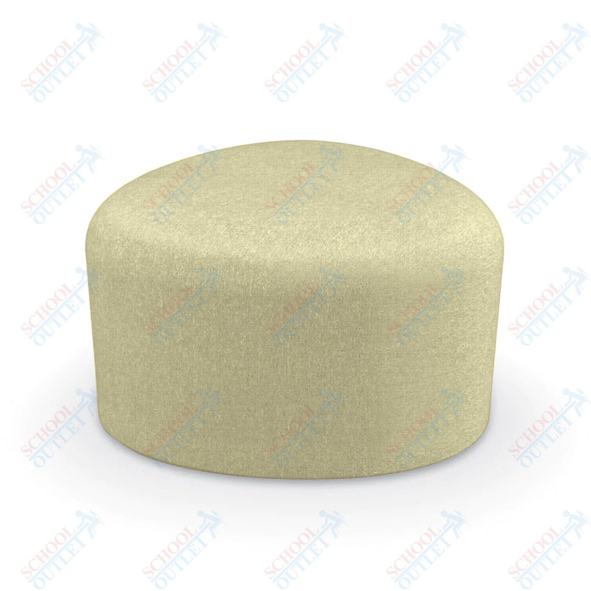 Mooreco Akt Soft Seating Lounge Small Ottoman - Grade 02 Fabric and Powder Coated Sled Legs - SchoolOutlet