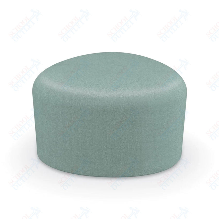 Mooreco Akt Soft Seating Lounge Small Ottoman - Grade 02 Fabric and Powder Coated Sled Legs - SchoolOutlet
