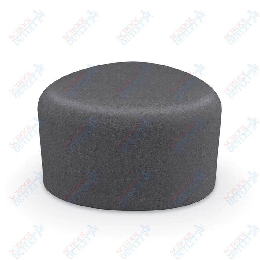 Mooreco Akt Soft Seating Lounge Small Ottoman - Grade 02 Fabric and Powder Coated Sled Legs - SchoolOutlet