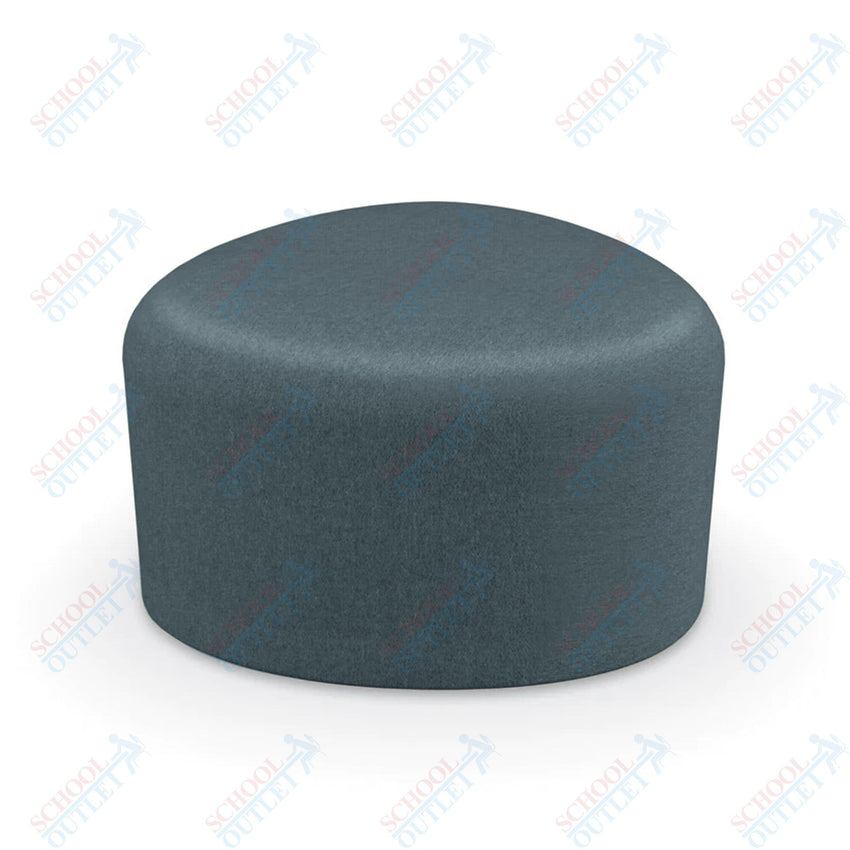 Mooreco Akt Soft Seating Lounge Small Ottoman - Grade 02 Fabric and Powder Coated Sled Legs - SchoolOutlet