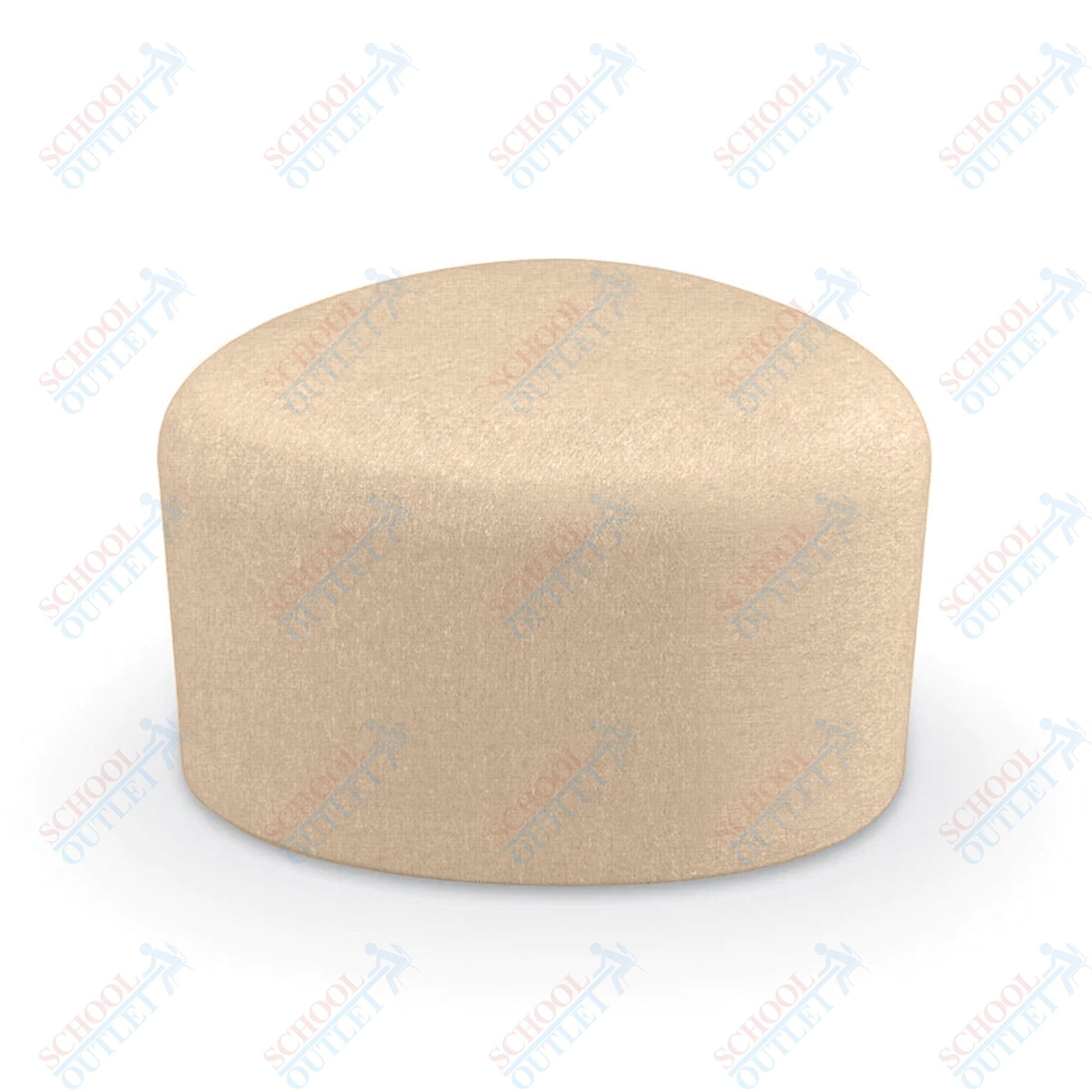 Mooreco Akt Soft Seating Lounge Small Ottoman - Grade 02 Fabric and Powder Coated Sled Legs - SchoolOutlet