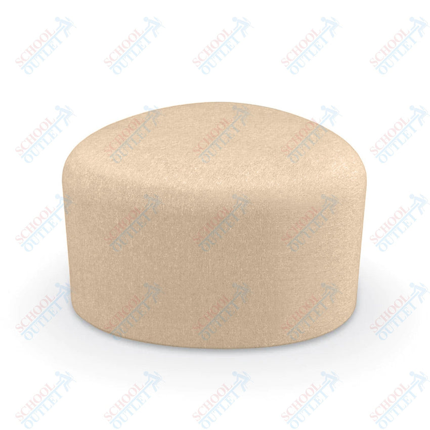Mooreco Akt Soft Seating Lounge Small Ottoman - Grade 02 Fabric and Powder Coated Sled Legs - SchoolOutlet