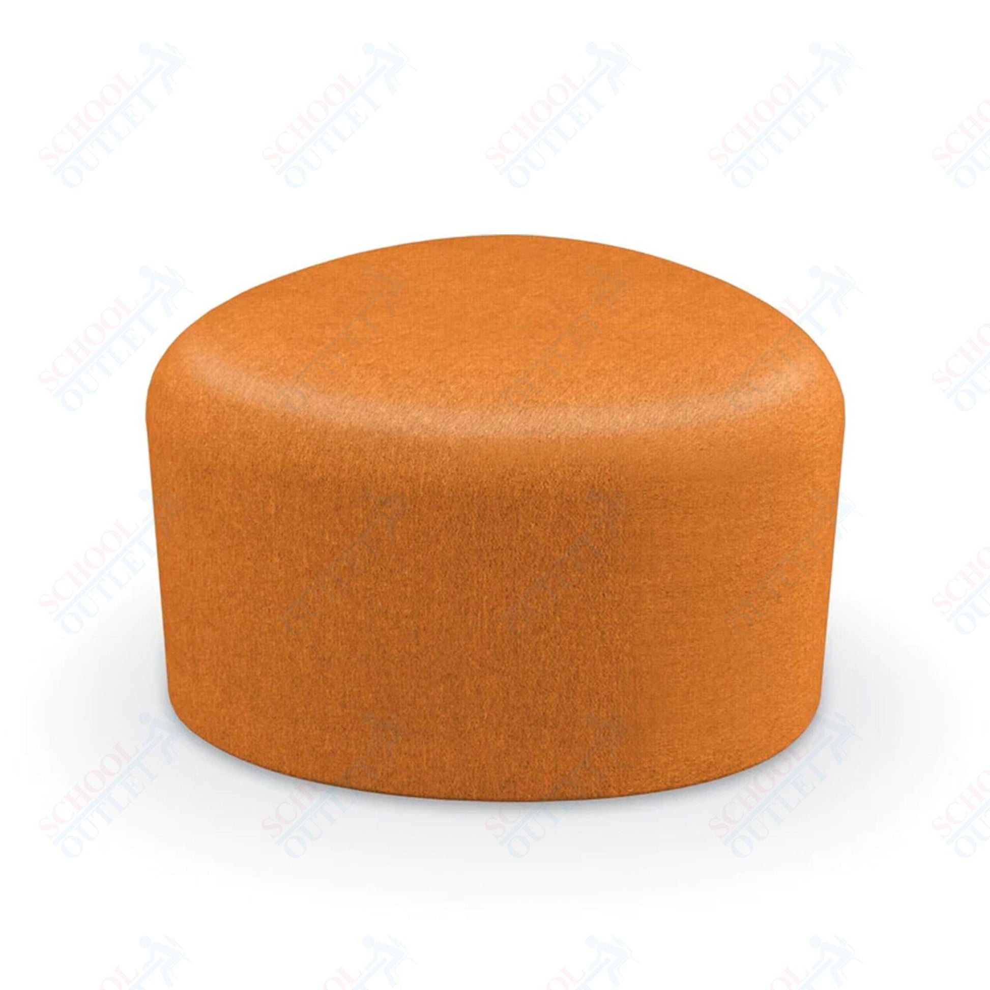 Mooreco Akt Soft Seating Lounge Small Ottoman - Grade 02 Fabric and Powder Coated Sled Legs - SchoolOutlet