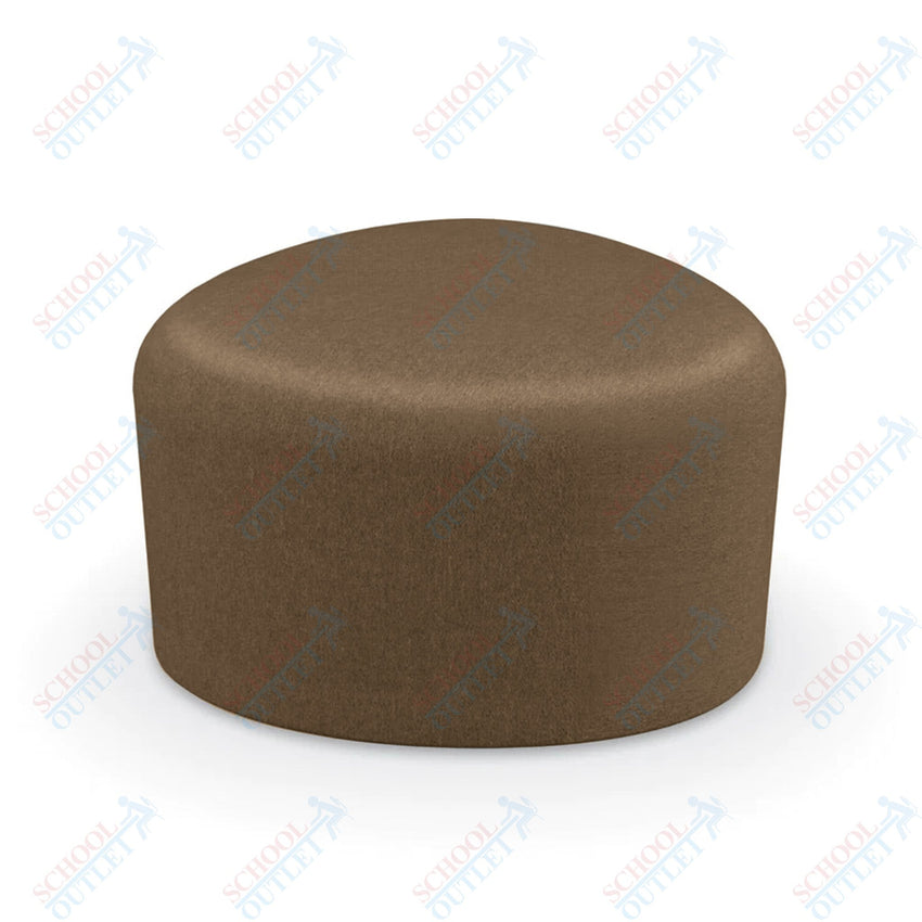 Mooreco Akt Soft Seating Lounge Small Ottoman - Grade 02 Fabric and Powder Coated Sled Legs - SchoolOutlet