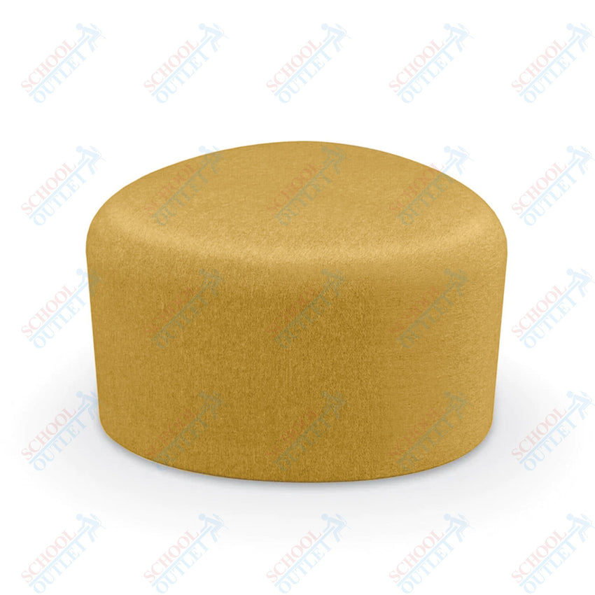 Mooreco Akt Soft Seating Lounge Small Ottoman - Grade 02 Fabric and Powder Coated Sled Legs - SchoolOutlet