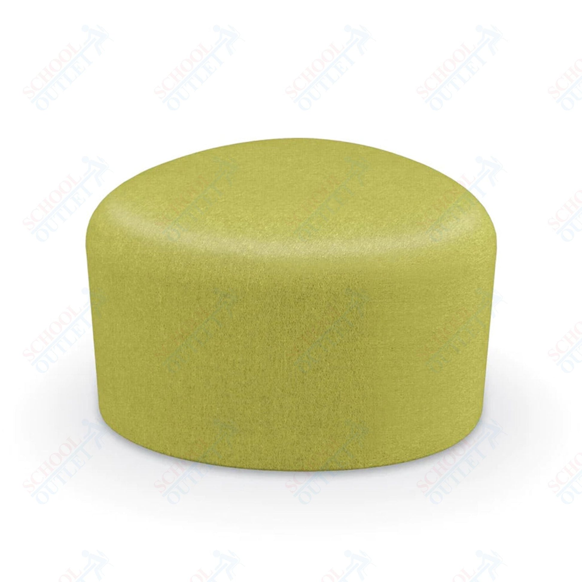 Mooreco Akt Soft Seating Lounge Small Ottoman - Grade 02 Fabric and Powder Coated Sled Legs - SchoolOutlet