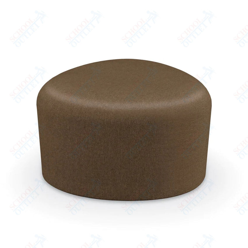 Mooreco Akt Soft Seating Lounge Small Ottoman - Grade 02 Fabric and Powder Coated Sled Legs - SchoolOutlet