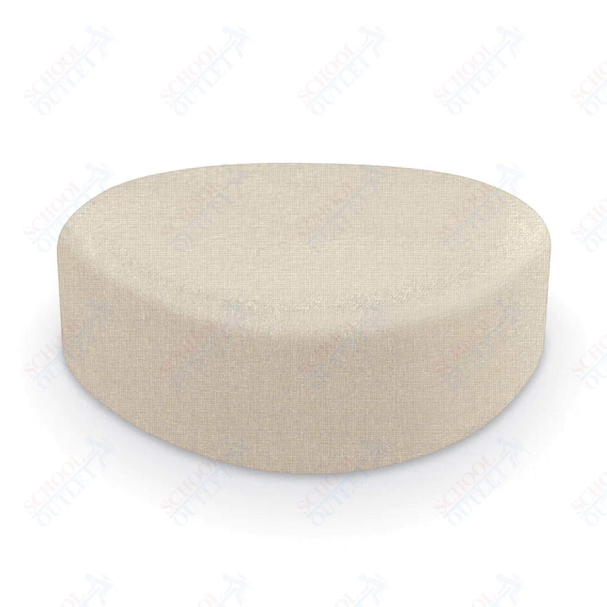 Mooreco Akt Soft Seating Lounge Large Ottoman - Grade 02 Fabric and Powder Coated Sled Legs - SchoolOutlet
