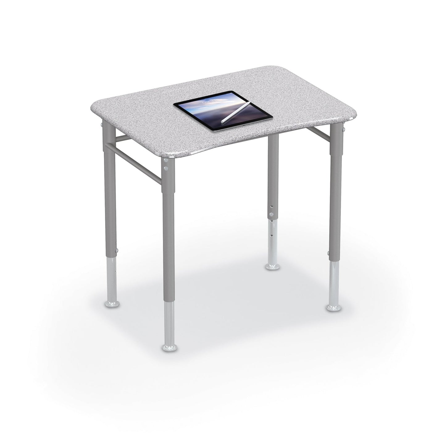 MooreCo (2-Pack) Astute Flex Hard Plastic Rectangle Student Desk 26"W x 20"D x 22"-33"H (MOR-AST-REC2620-NB) - SchoolOutlet