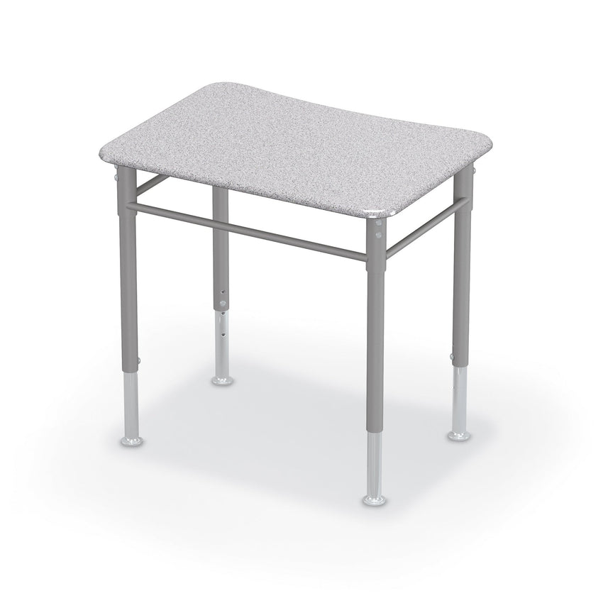 MooreCo (2-Pack) Astute Flex Hard Plastic Rectangle Student Desk 26"W x 20"D x 22"-33"H (MOR-AST-REC2620-NB) - SchoolOutlet