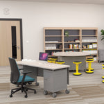 MooreCo Compass Dual Cabinet Teacher Desk (CDDA1A1B5A1 - 2472 - XXXX - XXXX) - SchoolOutlet