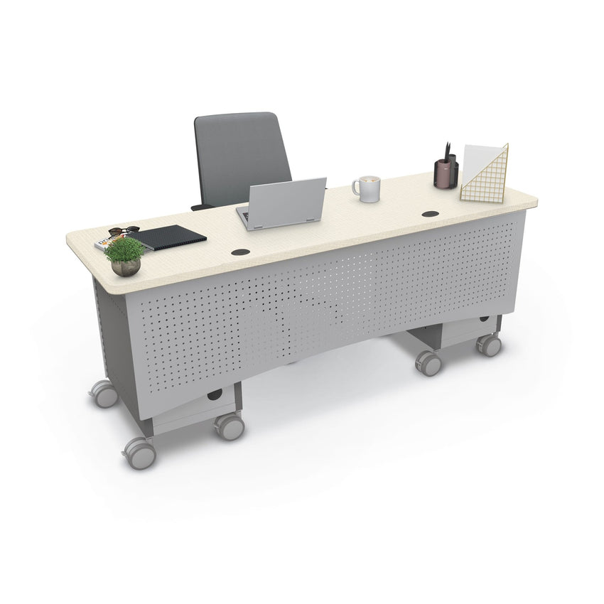 MooreCo Compass Dual Cabinet Teacher Desk (CDDA1A1B5D1 - 2472 - XXXX - XXXX) - SchoolOutlet