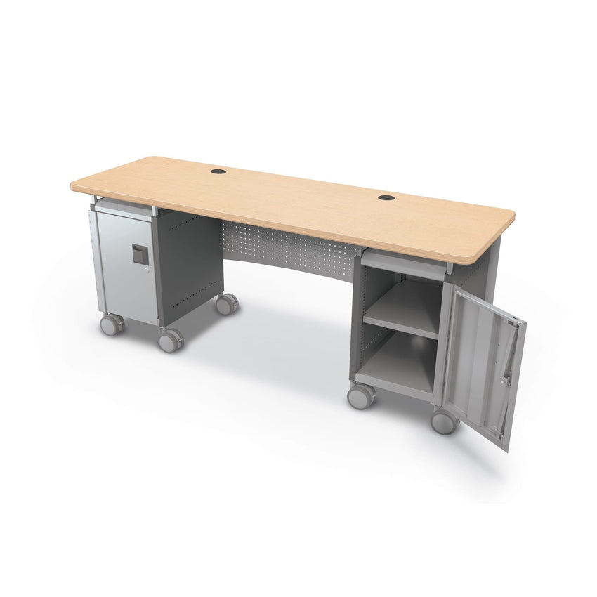 MooreCo Compass Dual Cabinet Teacher Desk (CDDA1A1B5D1 - 2472 - XXXX - XXXX) - SchoolOutlet