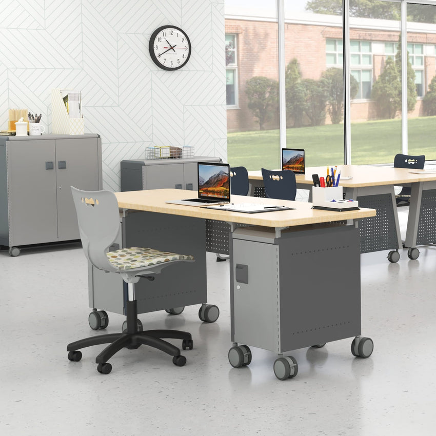 MooreCo Compass Dual Cabinet Teacher Desk (CDDA1A1B5D1 - 2472 - XXXX - XXXX) - SchoolOutlet